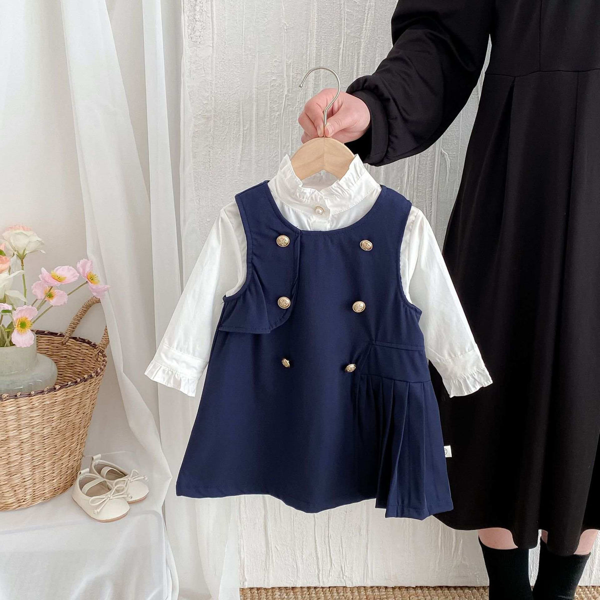 Navy Duchess Dress Set