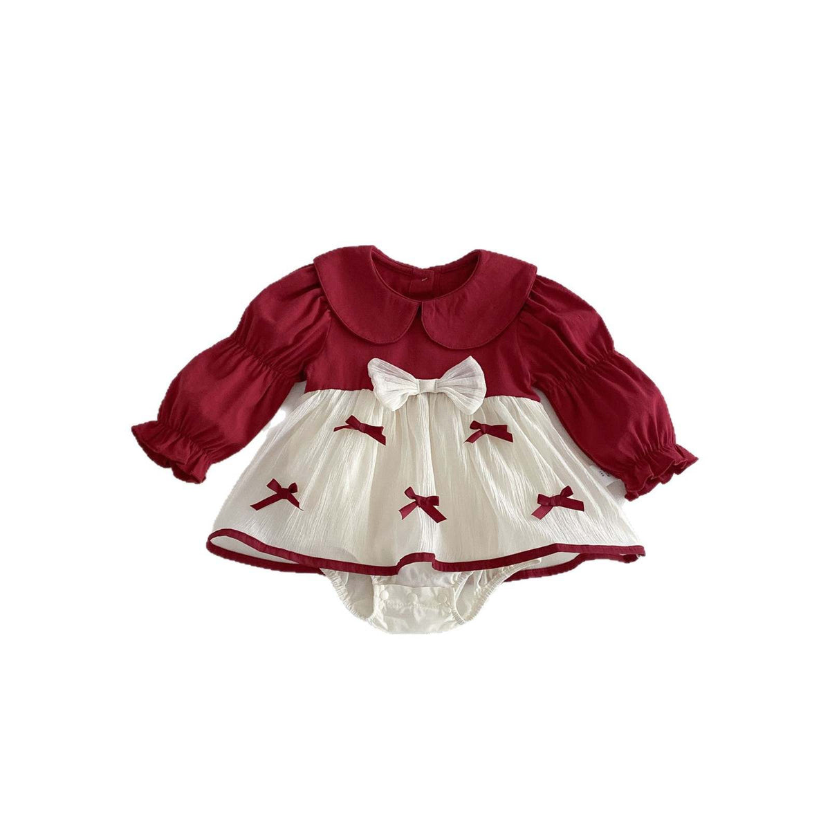 Ruby Ribbon Romper Dress
