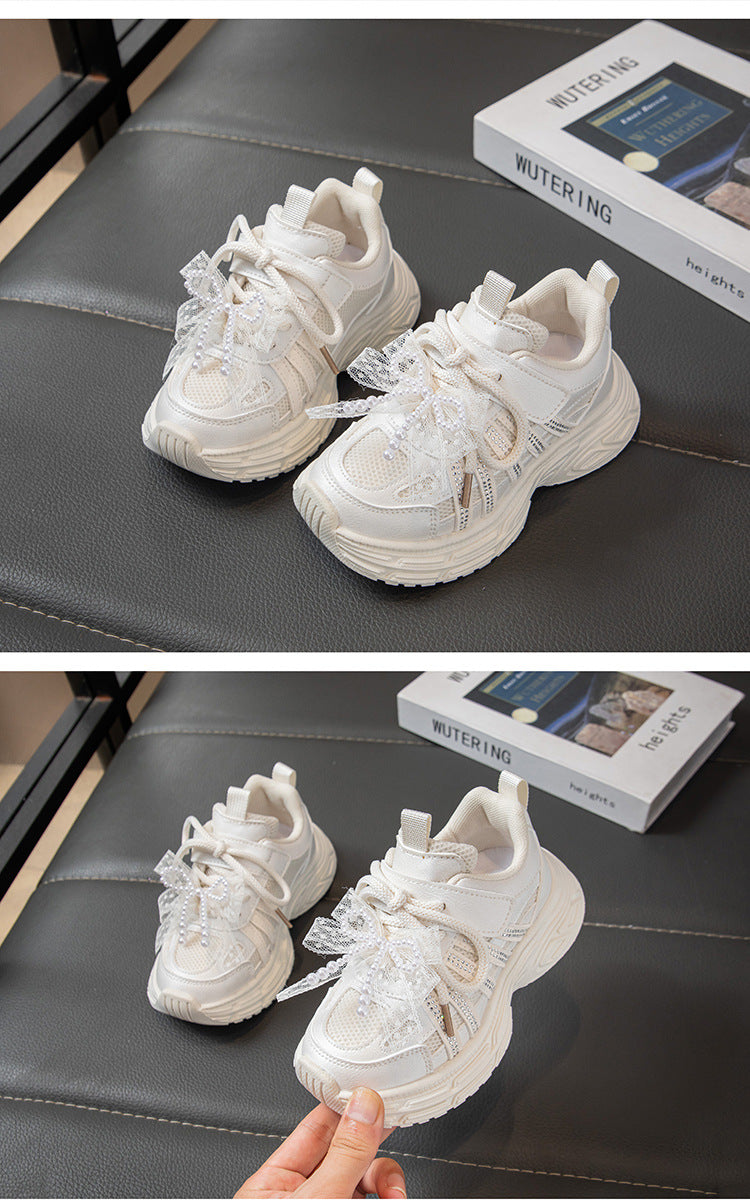 Pearl Bow Sneakers