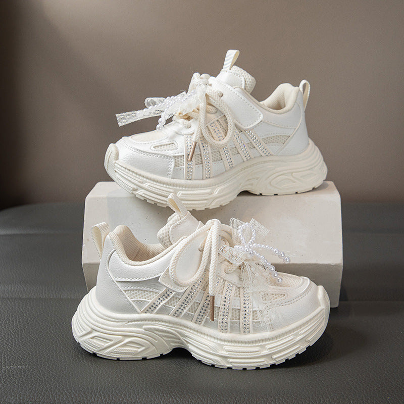 Pearl Bow Sneakers