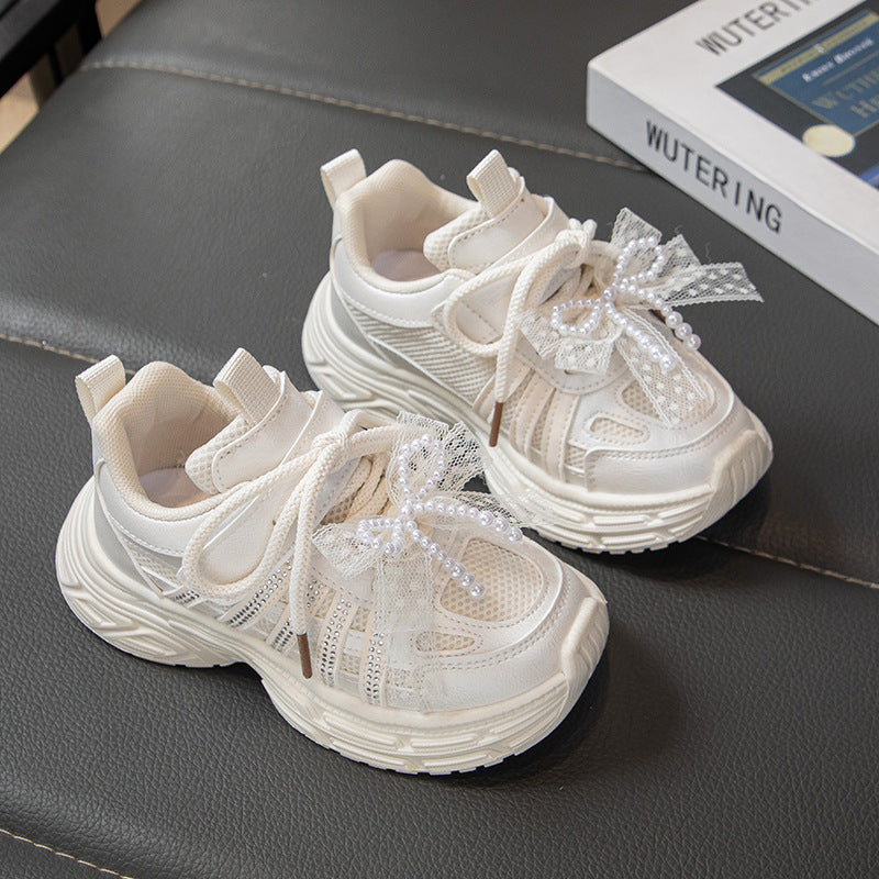 Pearl Bow Sneakers