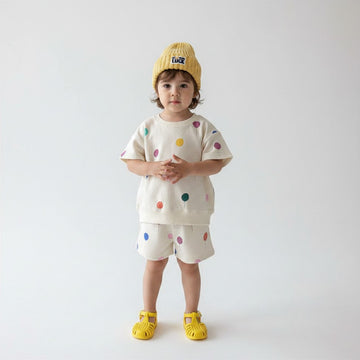 Balloon printed shorts set
