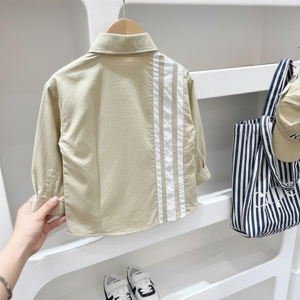 Classic Beige Stripe Shirt