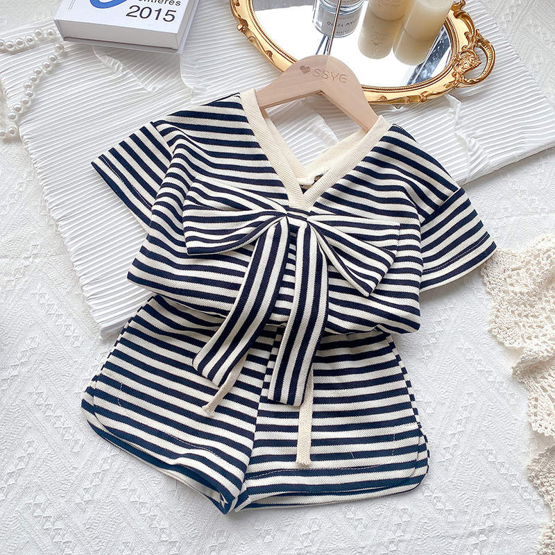 Striped Bow Co-ord set