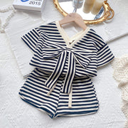 Striped Bow Co-ord set