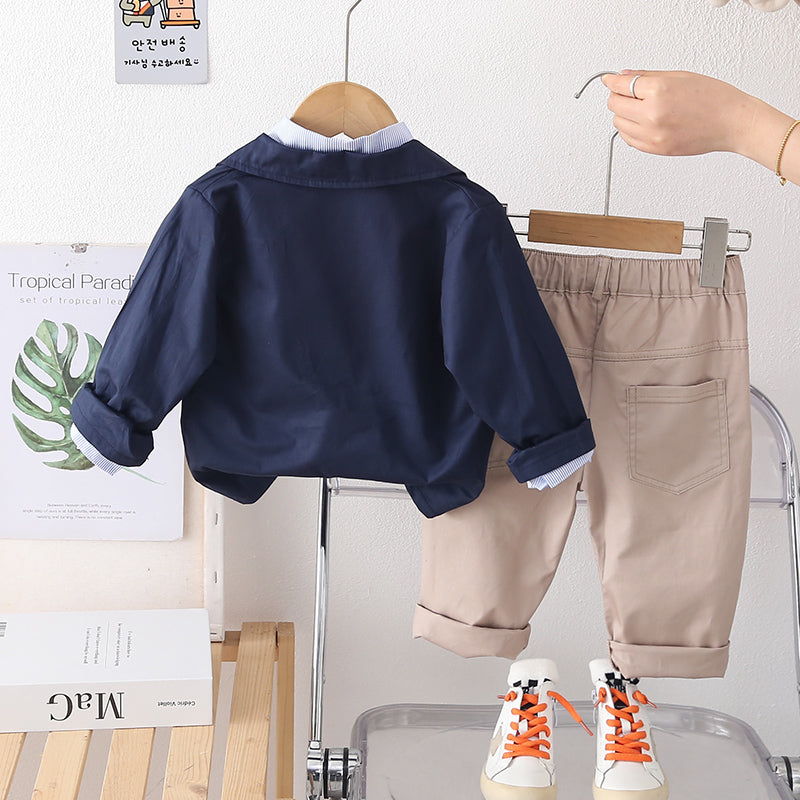 Little Gentleman Navy Blazer Set