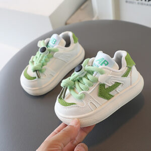 Classic white with green laces