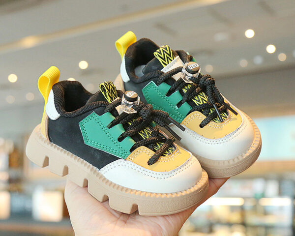 Green yellow sneakers